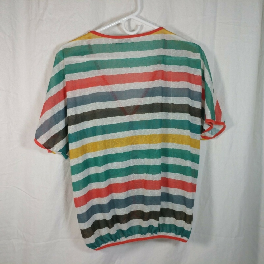 Cache Cache Womens Large Stripe Lace Button Boho C - image 3